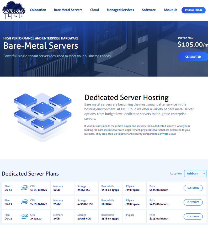 Greybeard appears to offer hosting services, including dedicated servers